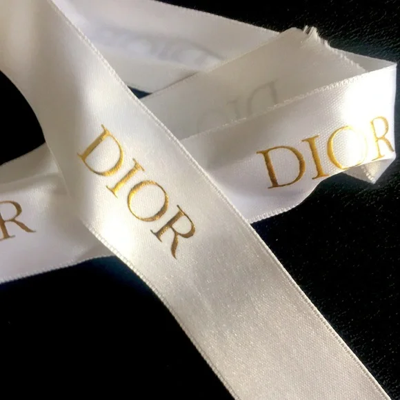 Dior Ribbon White With Gold Lettering - Picture 2 of 5